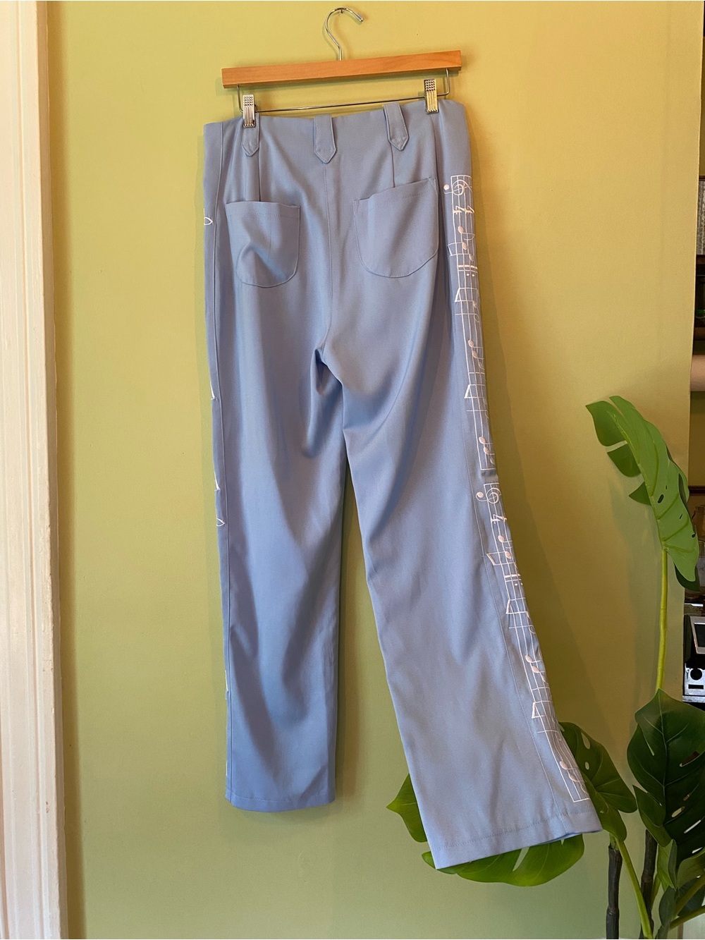 Fashion Brand Company Pale Blue Music Note Pants - Picture 3 of 3